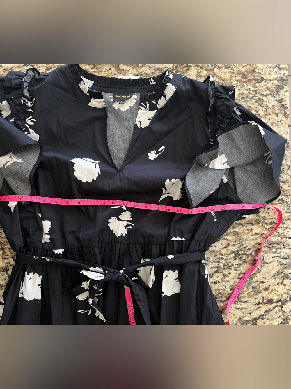 NWT Sugarlips Fleur Noir Escondido Tiered Shift Midi Dress Curve 2X - Picture 12 of 15